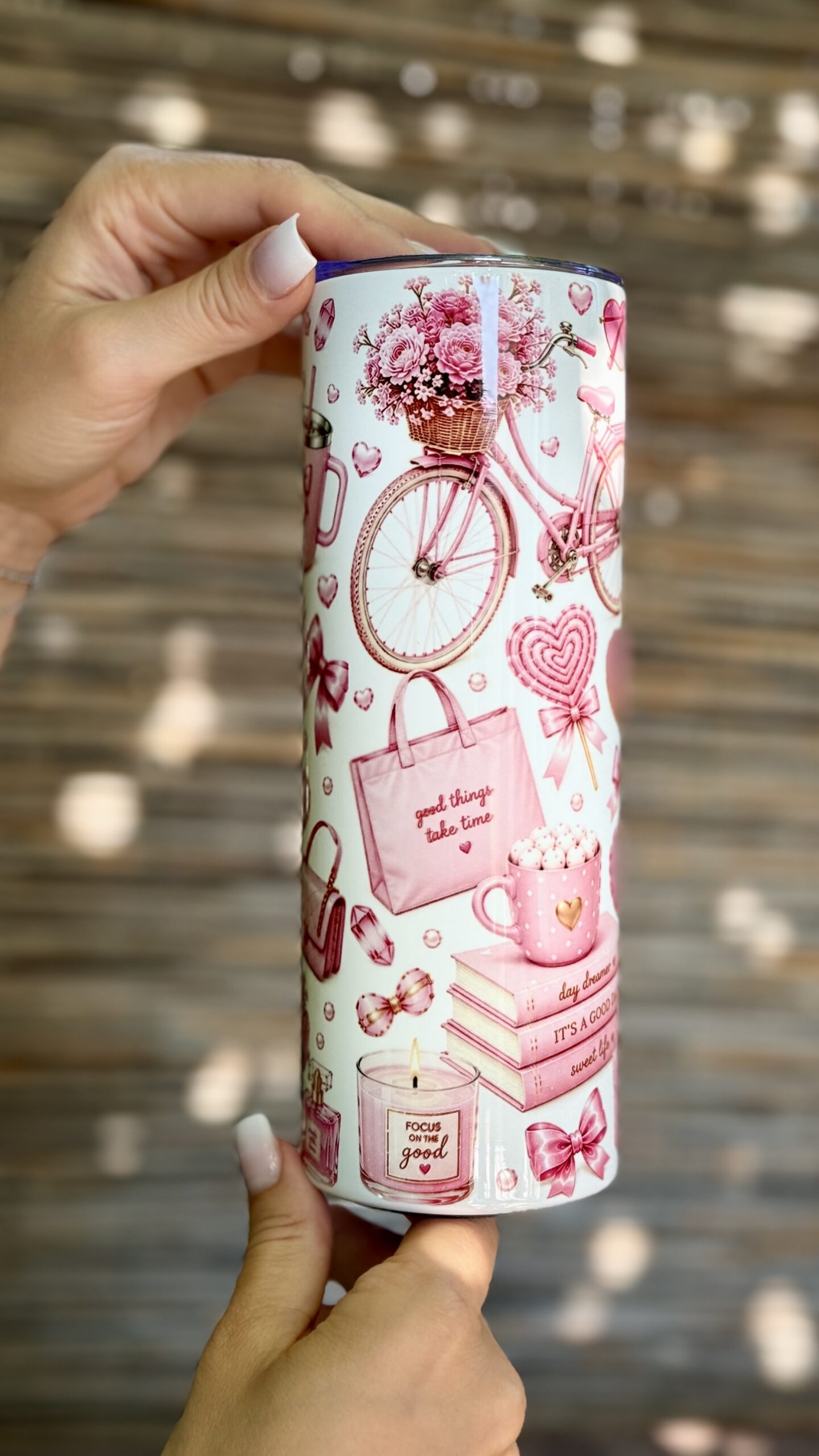 Pink love termo kelímok – Obrázok 3