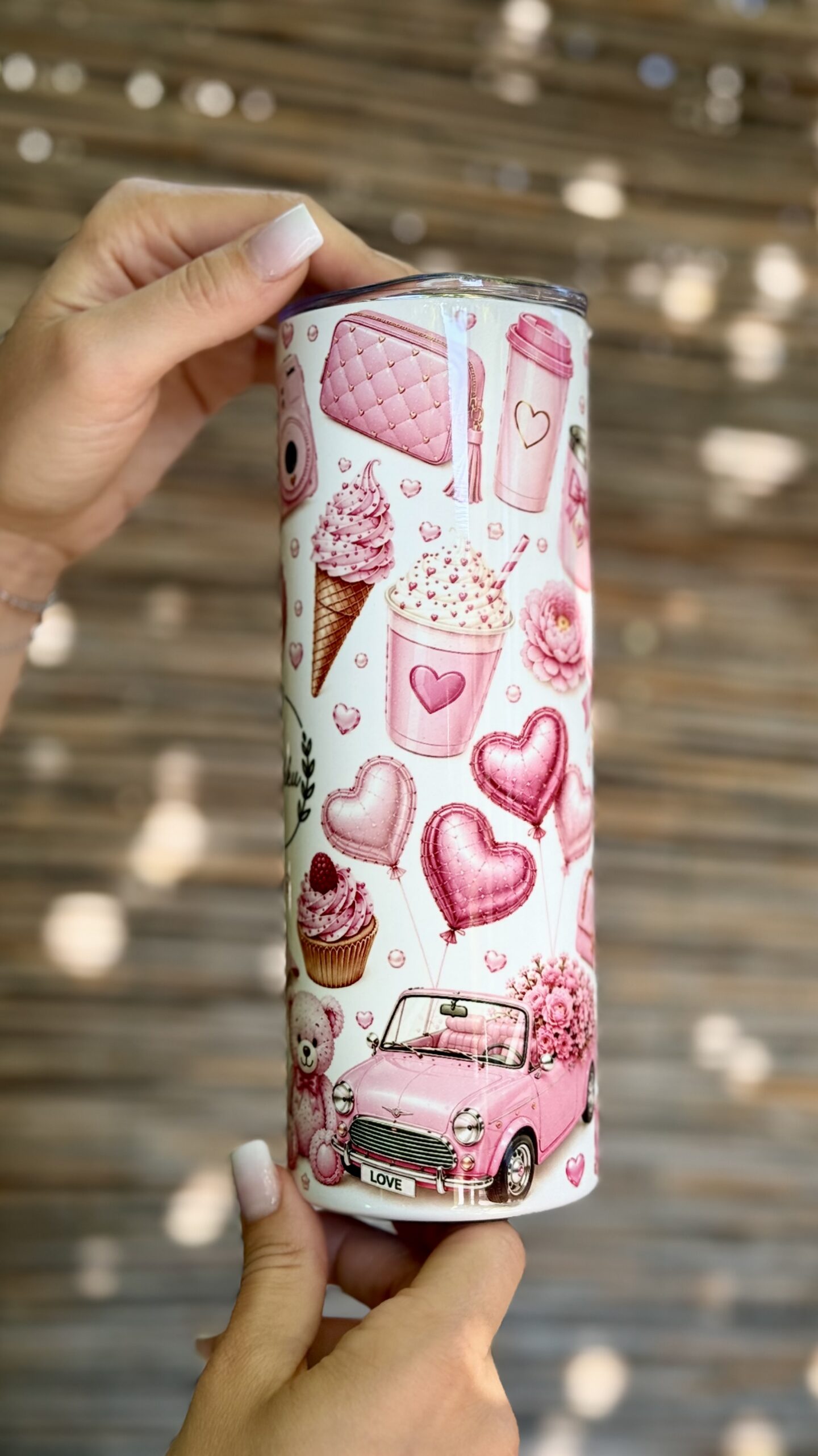 Pink love termo kelímok – Obrázok 2